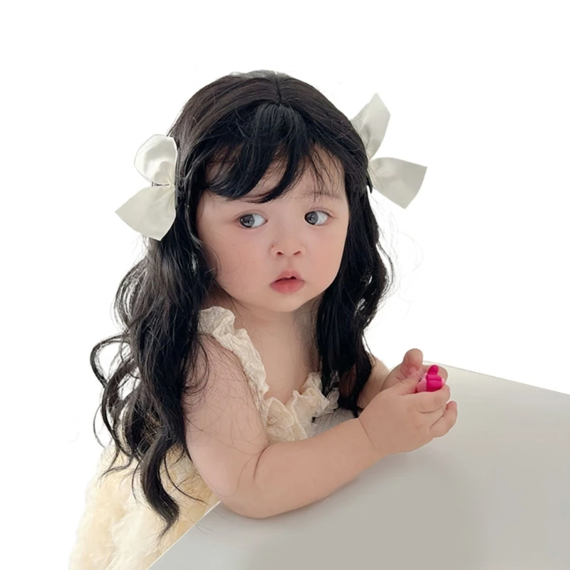 Kids Headwear Hair Photograph Shoot Girl Hat Fashionable Short Hair Girl Hat Curly Haired Wig Hat Baby Photo Shooting A2UB