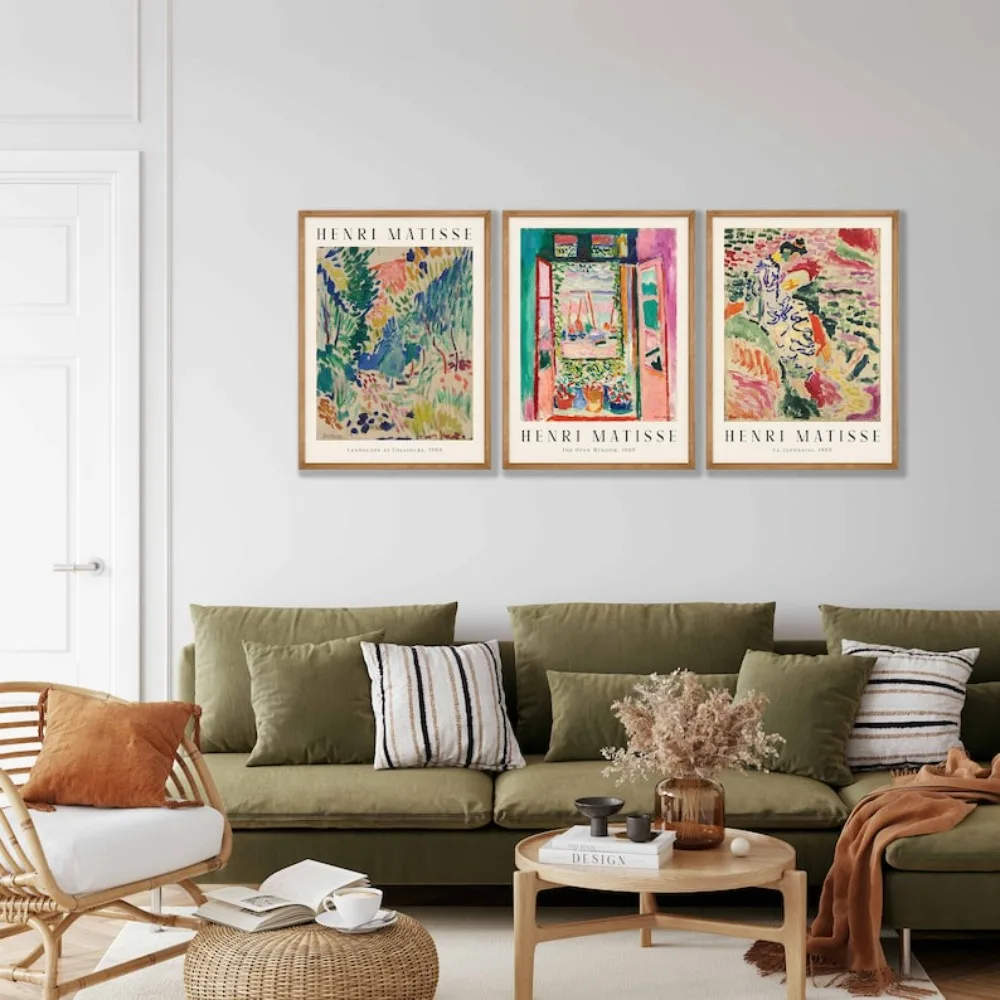 Henri Matisse Prints Set of 3Matisse Poster,Matisse Wall Art,The Open Window,La Japonaise,Gallery Wall Art,Museum Exhibition Art