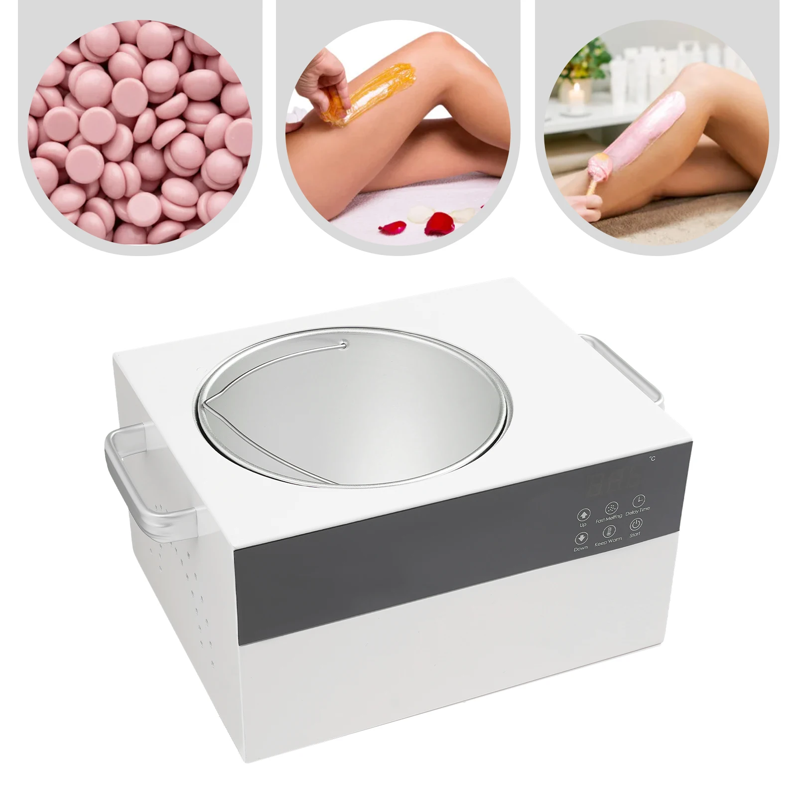 Professional 300W Wax Heater for Home & Salon Use Fast Melting with Temperature Control 0.66 Gal Capacity