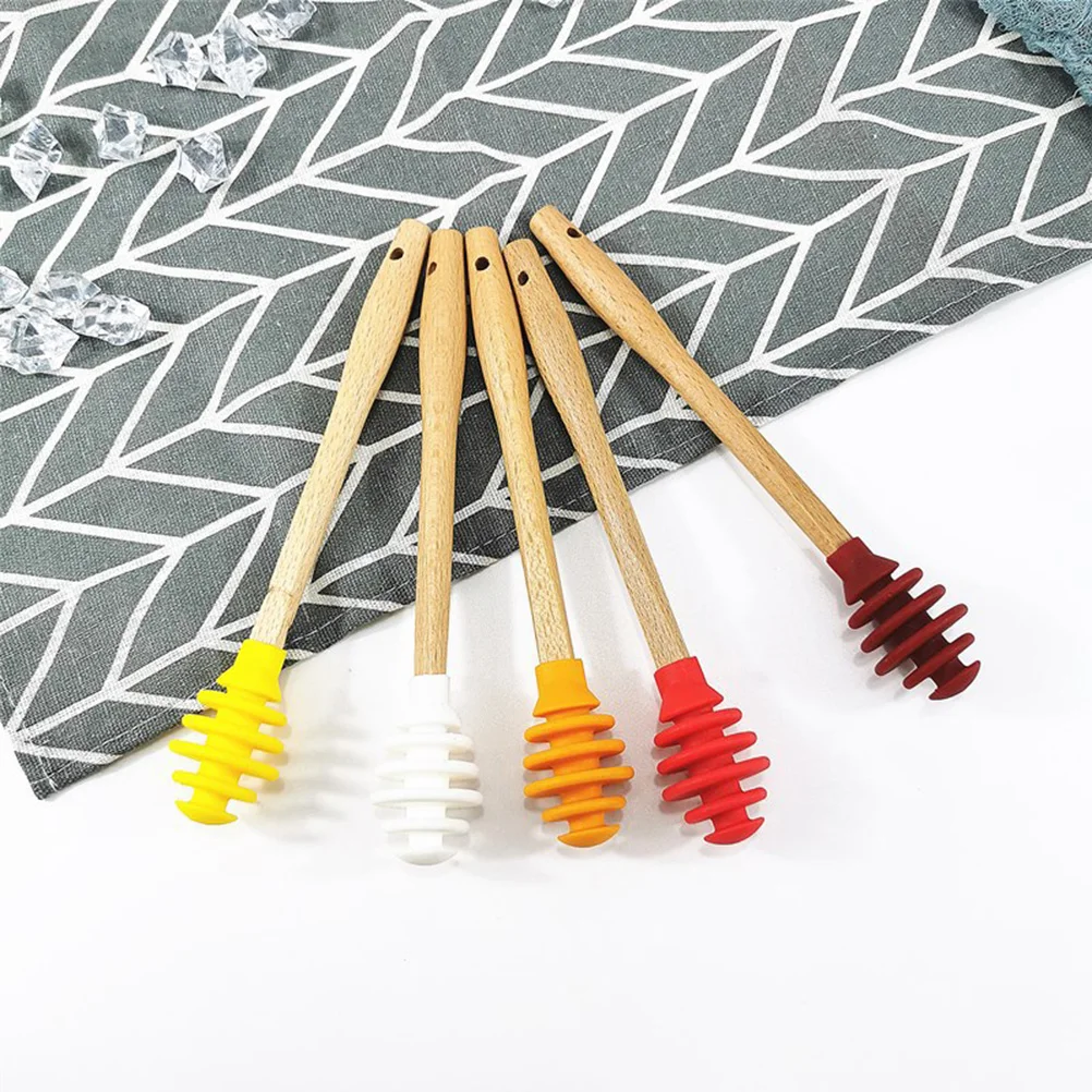 Mini moldes para pan para hornear, cuchara de miel, agitador de jarabe, frascos pequeños con panal, 5 uds.