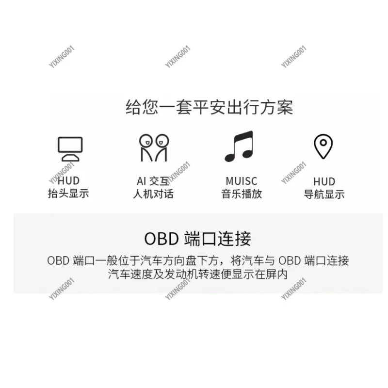 

Universal Bluetooth Car HUD Head-Up Display Smart Navigation And Music Control Upgrade Accessory for Enhanced Driving Safety