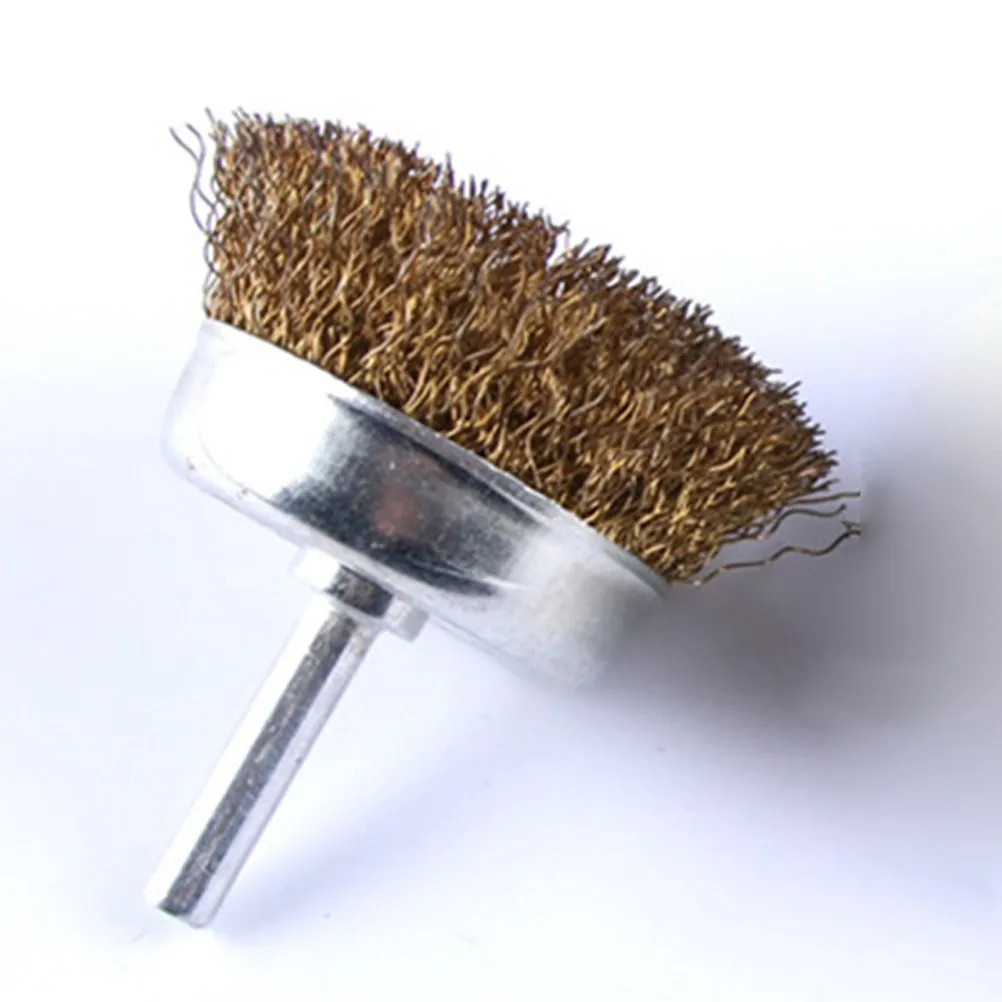 Wire Cup Brush Crimped Steel Bristles 6x75mm Heavy Duty Rust Removal Deburring Cleaning Engine Parts Crimped Wire Brush