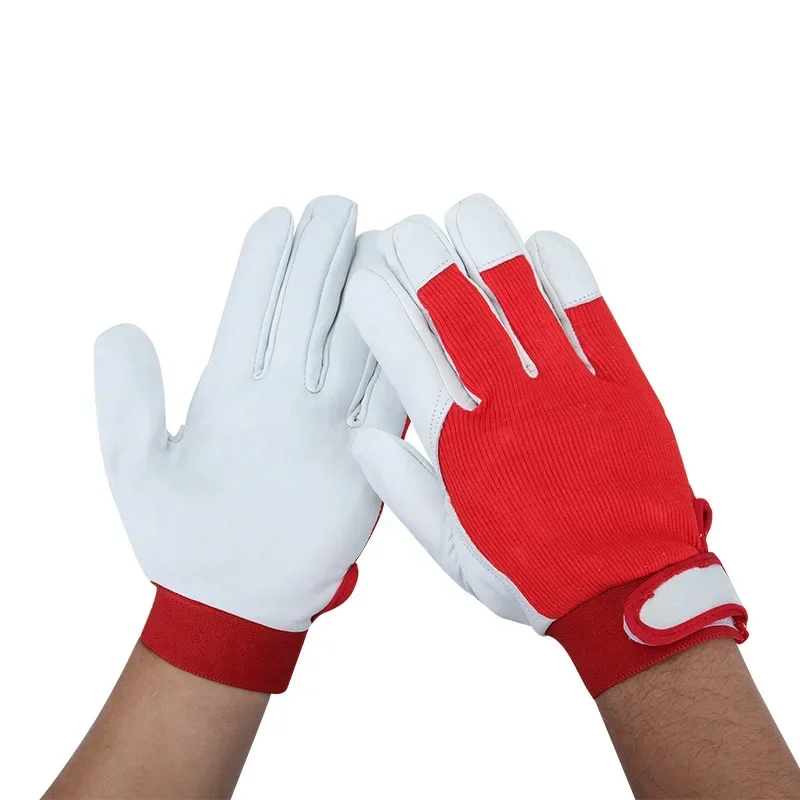 1 par de guantes de trabajo mecánico, abrigo de soldadura de cuero, guante Industrial pesado, guantes deportivos de seguridad, guantes de soldadura