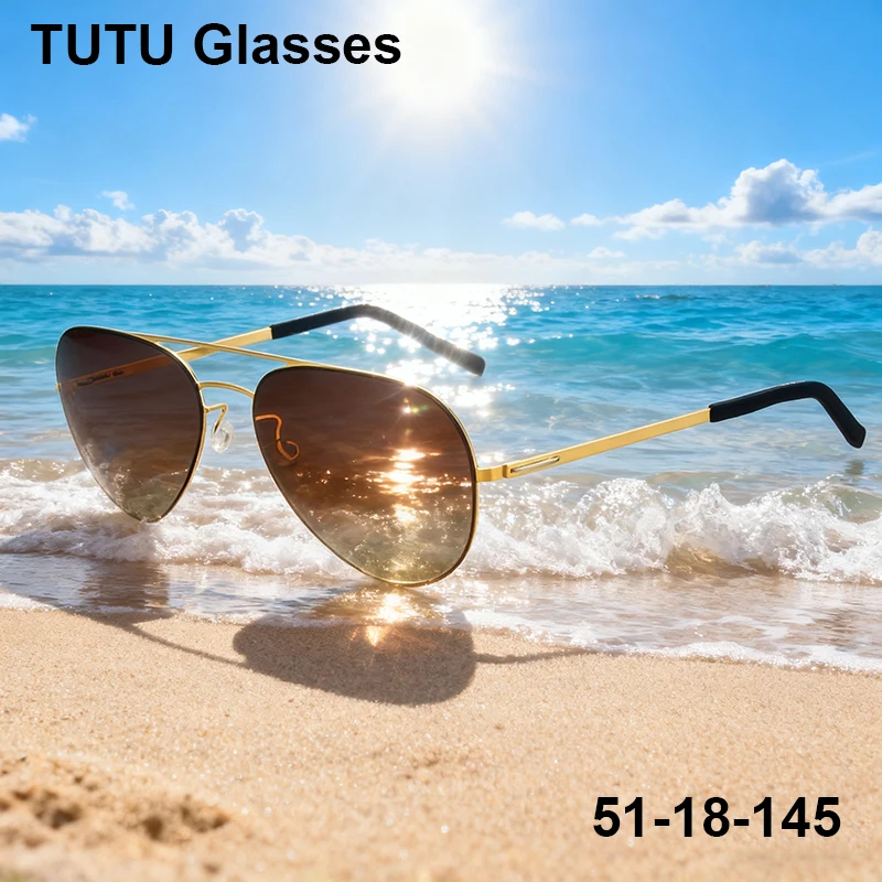 Fashion Polarized Pilot Sunglasses Ultralight No Screw 600 Bends Not Fall Driving Sun Glasses Double Beam Eyeglasses Spectacles