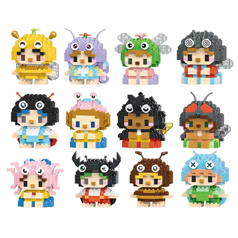 

Kawaii Red Panda Insect Elf Building Block Series Miniature Small Particle Assembly Building Blocks Educational Ornaments Toys