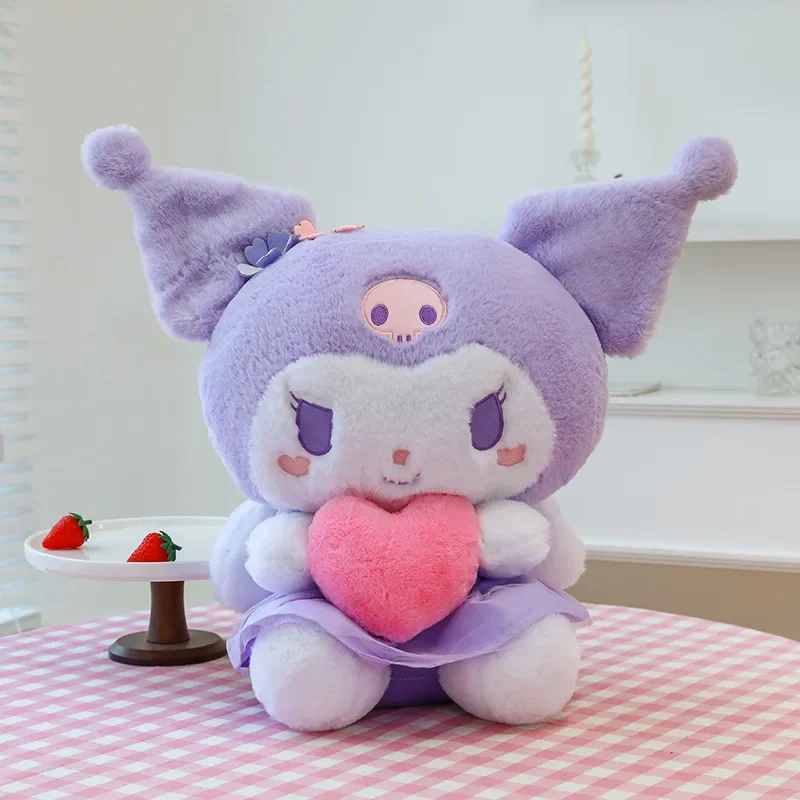 Sanrio Plushies Toys 35/50/60/80cm Kuromi Valentine's Day Series Stuffed Plush Dolls Cute Soft Plushy Christmas Gifts For Kids