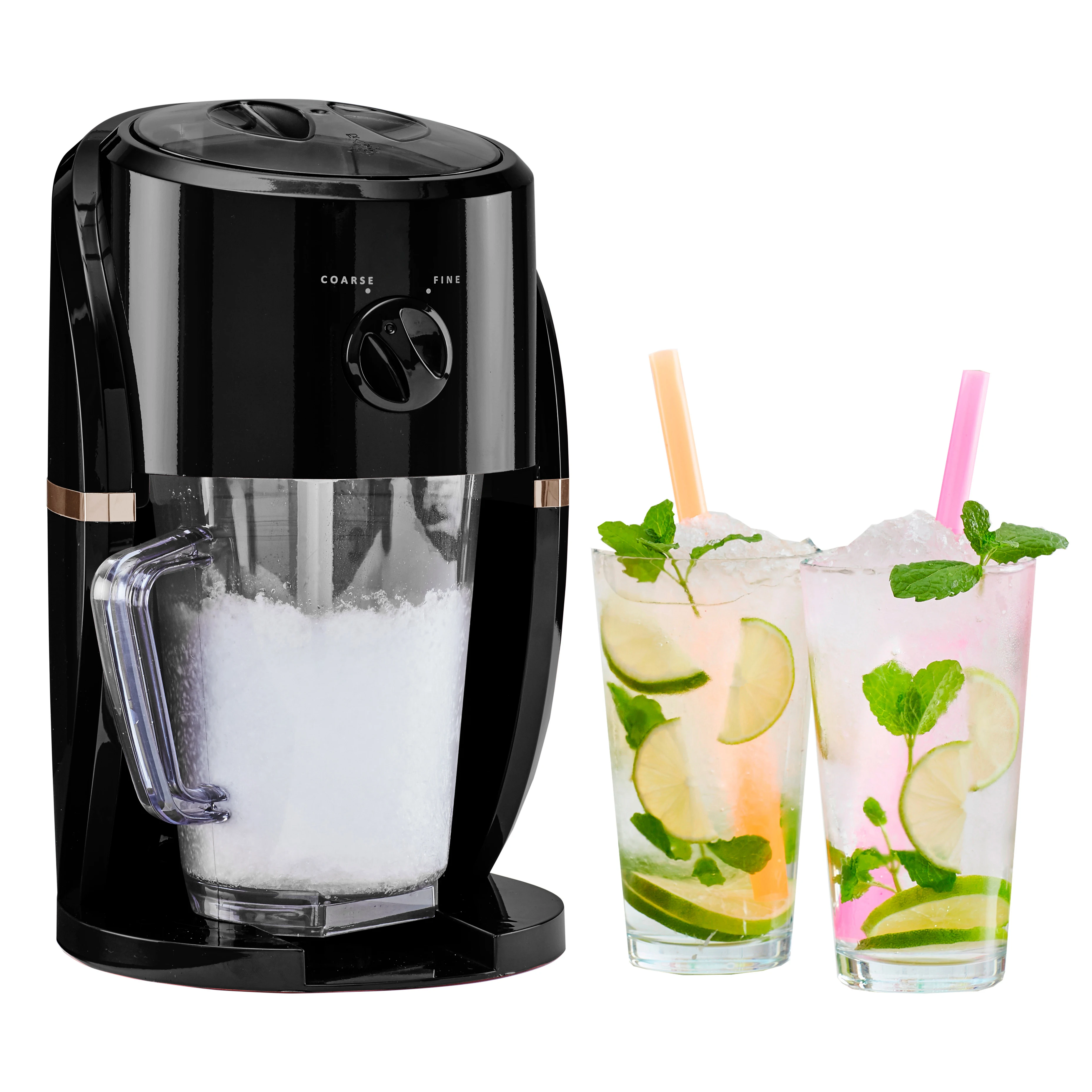 

Hot Selling Mini Household Electric Ice Crusher Ice Shaver Machine with Stainless Steel Blade