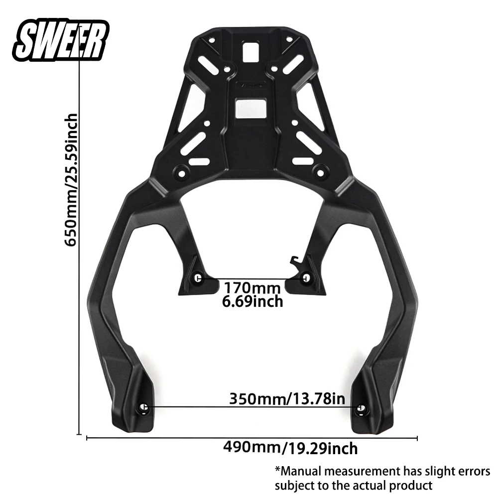 Suitable For 17-20 Honda XADV750 rear rack X-ADV modified rack trunk support luggage rack integrated reinforced load-bearing