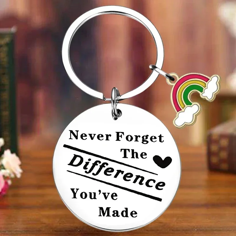 Metal Employee Appreciation Gifts Coworker Keychain Inspirational Retirement Leaving Gift Key Chain Pendant