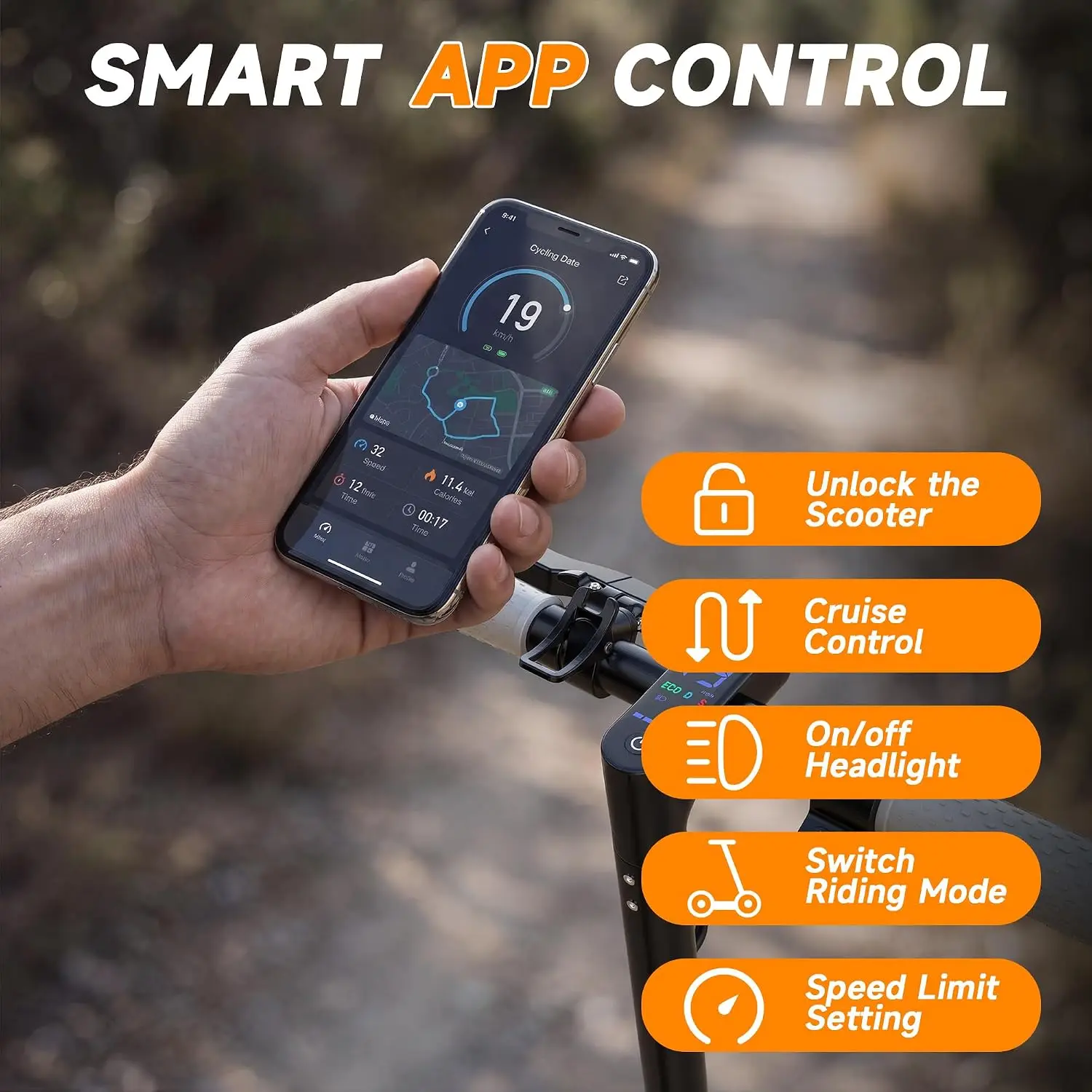 8.5'' Electric Scooter for Adults, Folding E Scooter with 350W Motor 19Mph Top Speed, Max 19-23 Miles Long Range Commuting Scooters with Dual Brakes System, APP Control 5
