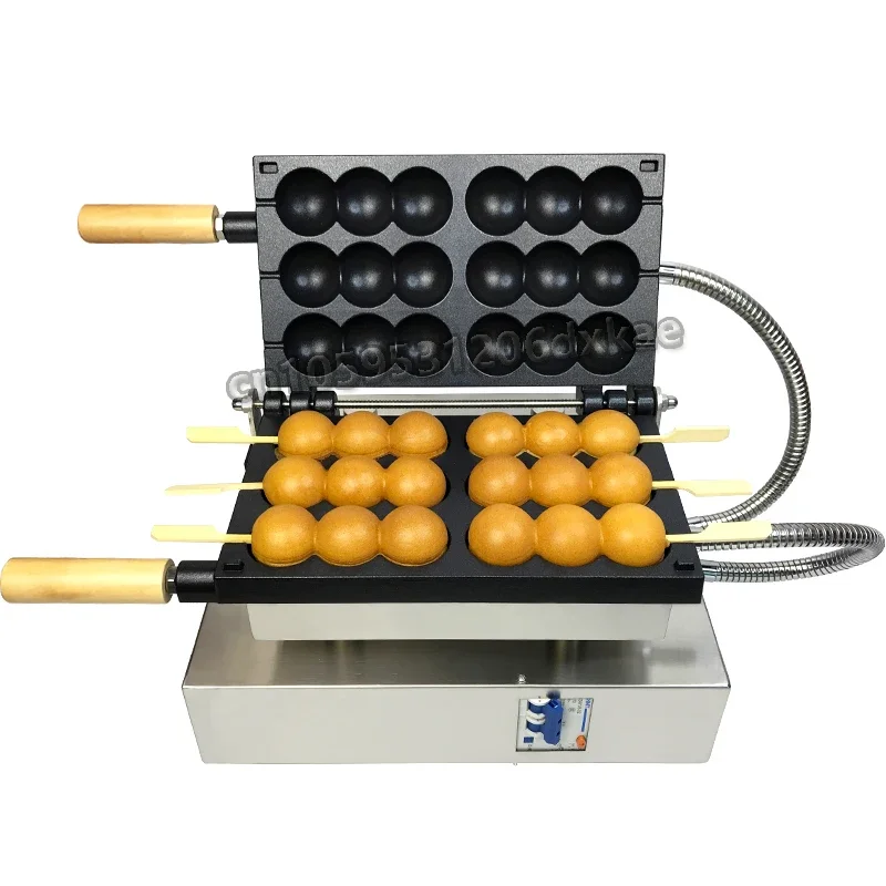 1600W Gourd Skewer Pastry Machine Egg Bun Roasting Machine Egg Bun Machine Waffle Cake  Electric Snack  220V