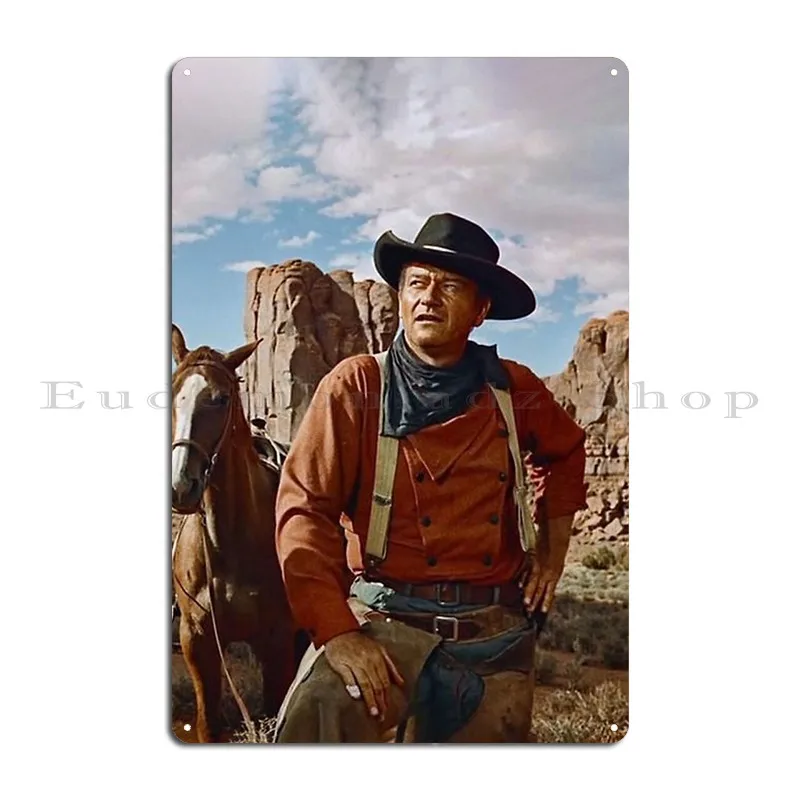 John Wayne Metal Plaque Create Sign Designer Designing Retro Tin Sign Poster