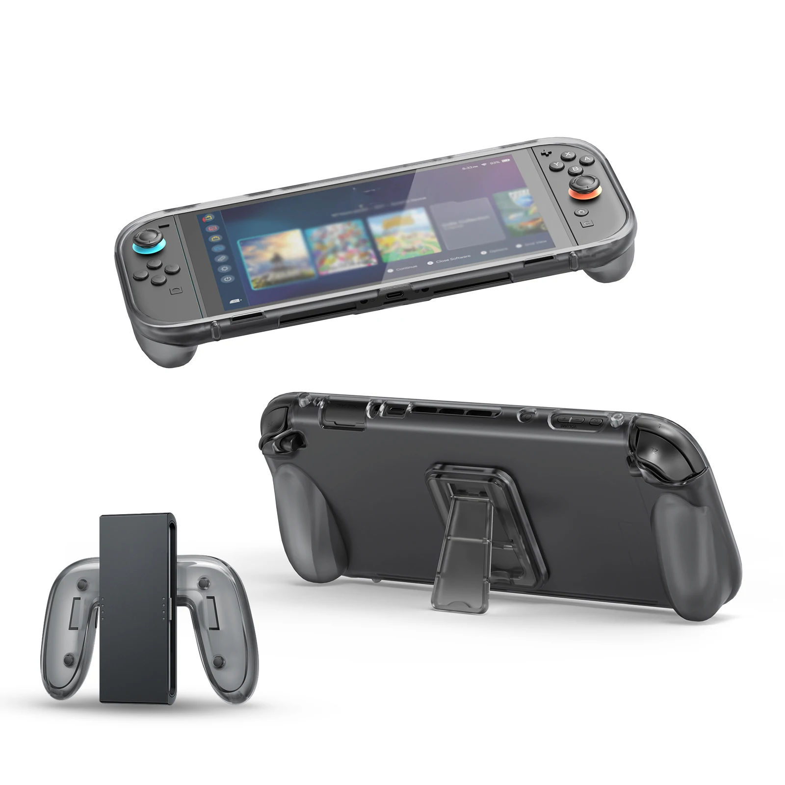 

For Switch 2 TPU Protective Case Skin with Stand Full Shell Game Protector Hand Accessory Cover for Switch 2