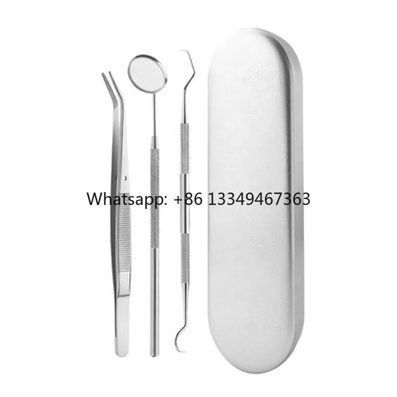 

Best price Teeth Kit Stainless Veneers for Teeth Oral Exami Tools Dentist Sets Tooth Scraper Scaler Pick Mirror Instrument dis