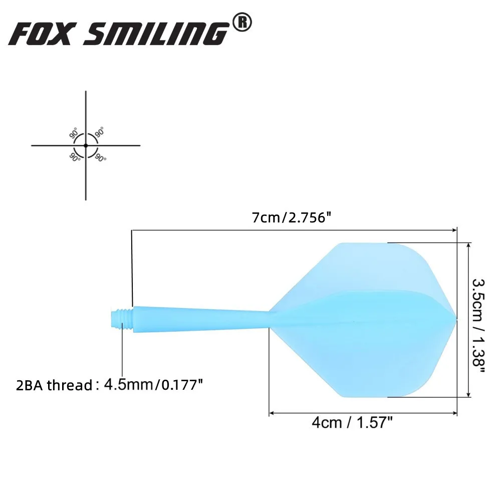 Fox Smiling-Fléchettes durables anti-chute de la série PA, accessoires de fléchettes professionnels, tige de fléchette 2 en 1, vol et douille, vis