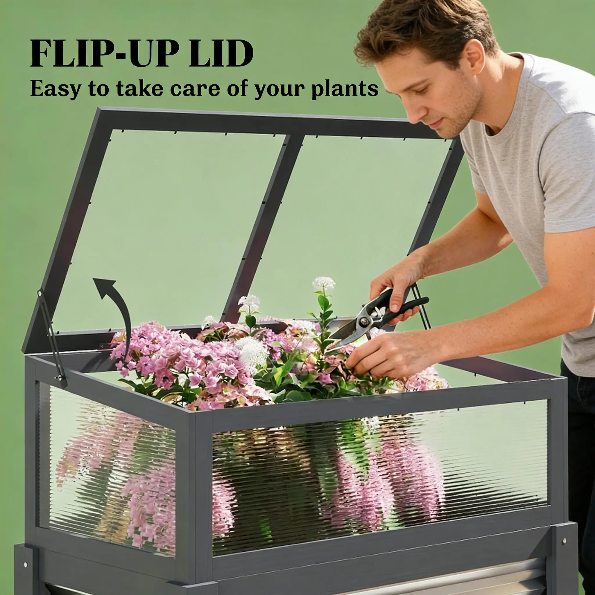 Flowers Box,Elevated Planter Box,Raised Garden Bed