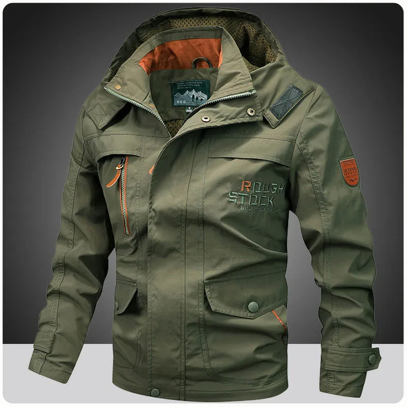 Outdoor Waterproof Jacket Men Winter Soft Shell Camping Hooded Tactical Autumn Bomber Jacket Men Fishing Hiking Coats Clothing