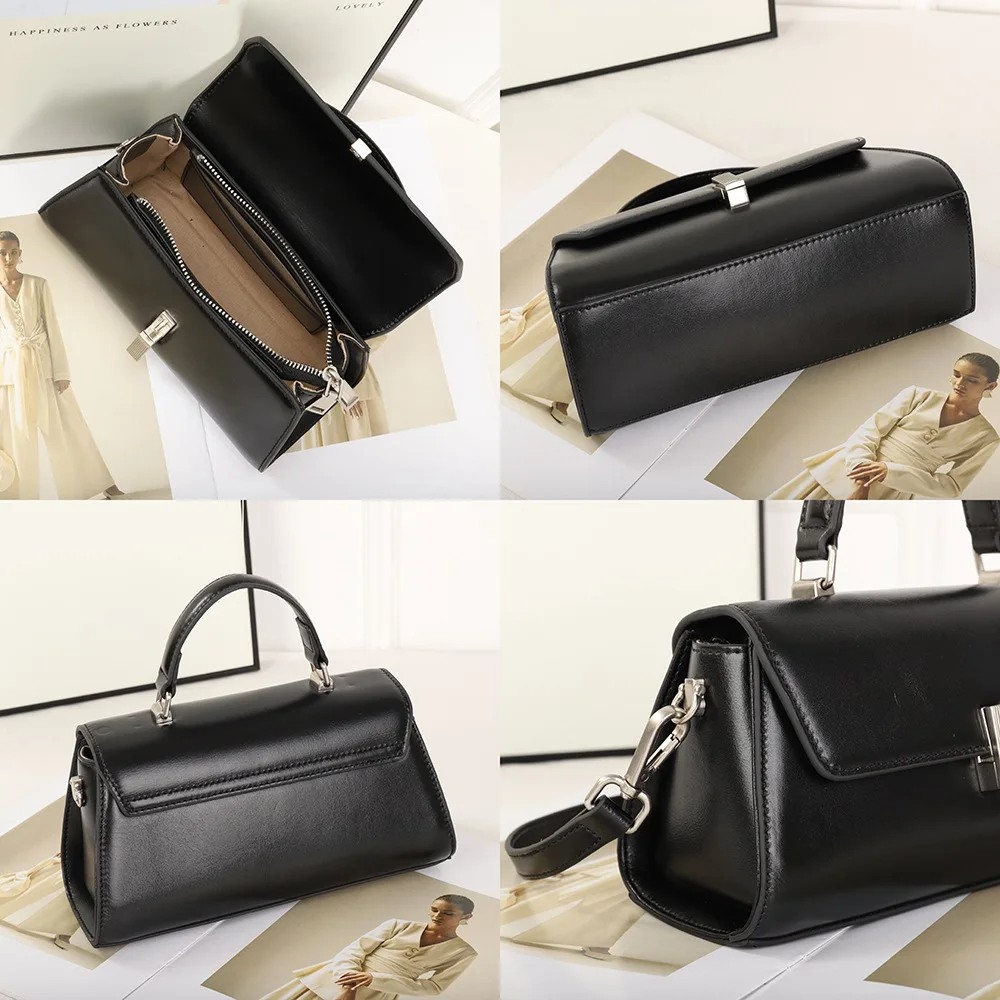 YANATARI underarm cowhide Genuine leather handbags women vintage shoulder bag female crossbody bags luxury high quality 2024