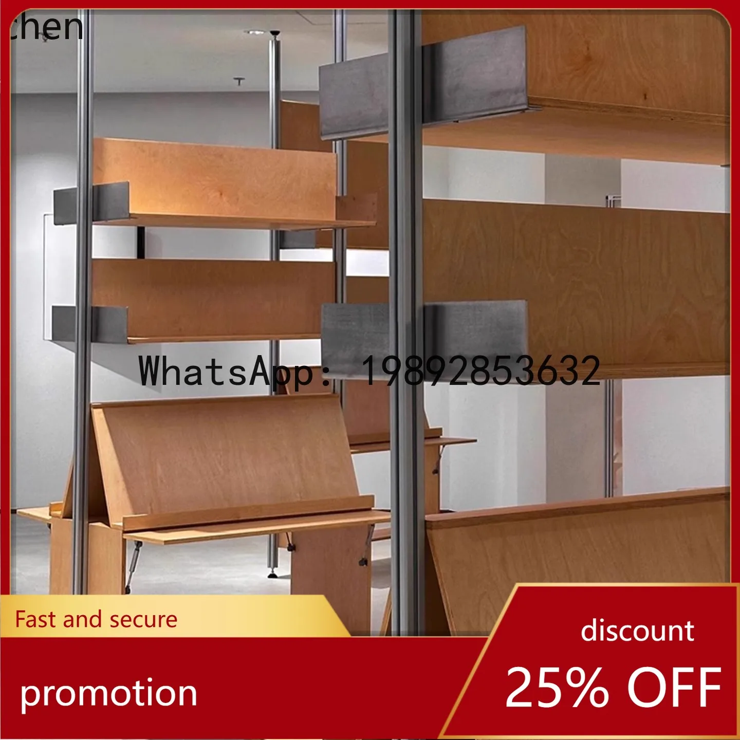 YFY  Simple Ceiling-to-Floor Partition Shelf Aluminum Profile Creative Decorative Storage Display Multi-Functional Display Rack
