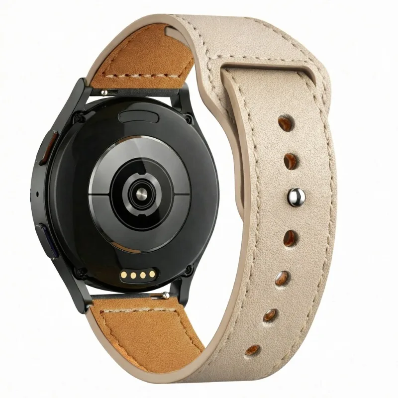 20mm 22mm Leather Strap For Samsung Galaxy watch 7/FE/6/5/4 40mm 44mm correa Bracelet for Huawei Watch GT GT5 46mm/4/3 Pro Bands image 6