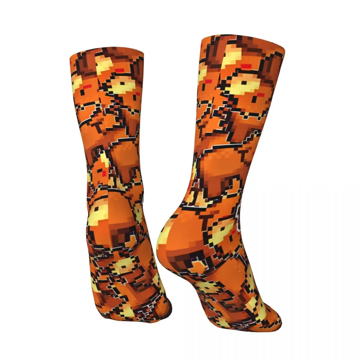 Happy Funny Brown Cow Men's Socks Retro Harajuku Stardew Valley Hip Hop Novelty Casual Crew Crazy Sock Gift Printed