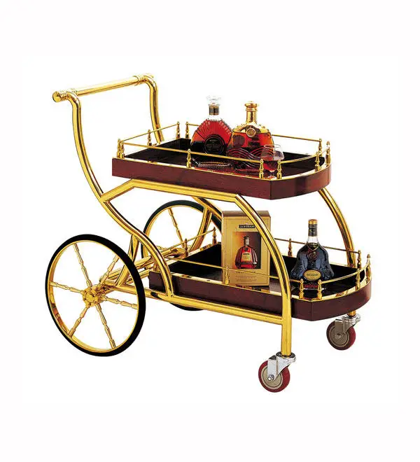 

YFY cake trolley stainless steel serving ktv beverage hotel service cart tea three-tier snack delivery