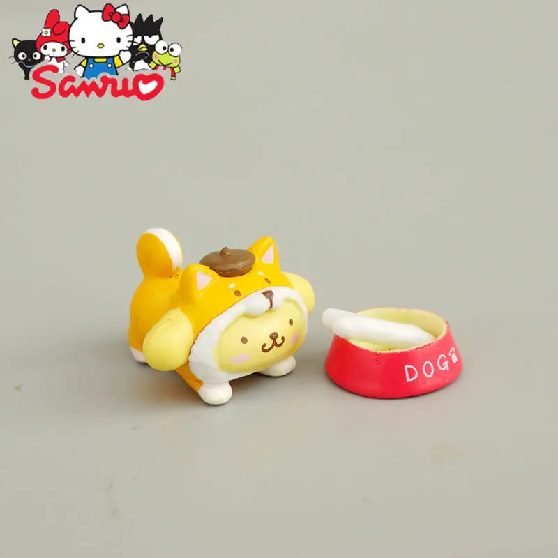 MINISO Melody Kuromi Pochacco DIY Patch Material Figura, Drag Shiba Inu Puppy Series Ornamento, Desktop Doll, Periféricos Brinquedos, Presentes