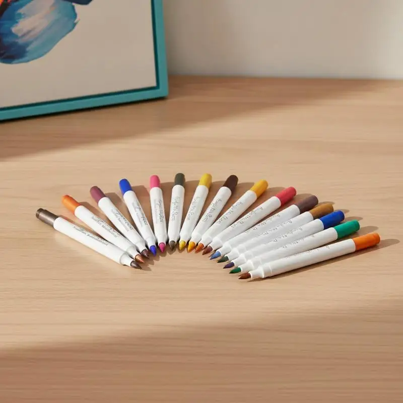Acrylic Paint Marker Pen Set 12/80 Waterproof Bright Colors for Glass Wood Painting Graffiti Art Creative DIY Projects
