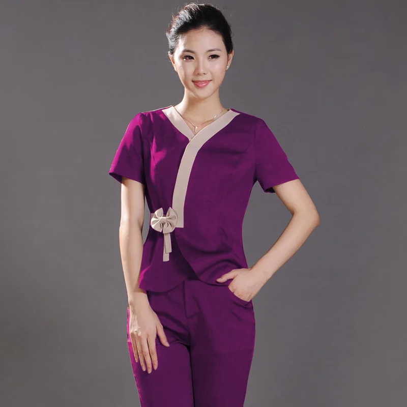 Conjunto de roupas de trabalho para técnico de terapia de pés de beleza e saúde