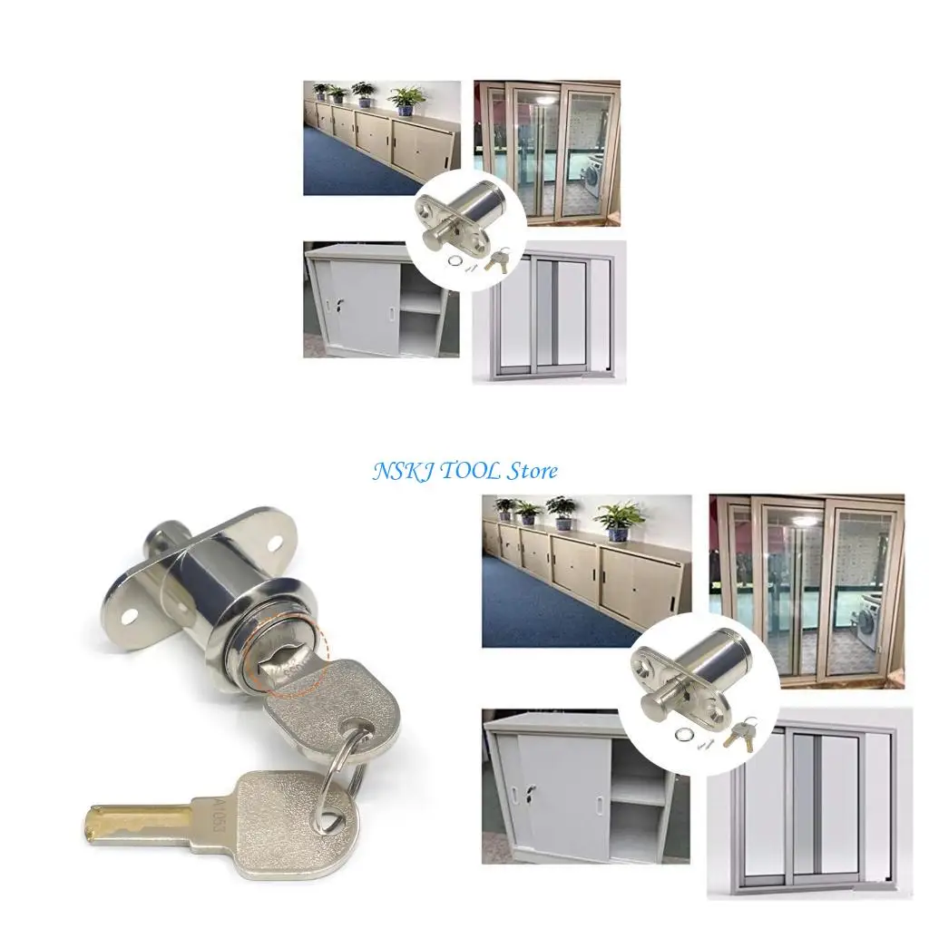 

L8RC Home Sliding Door Closet Showcases Furniture Cylinder Head Plunger Lock