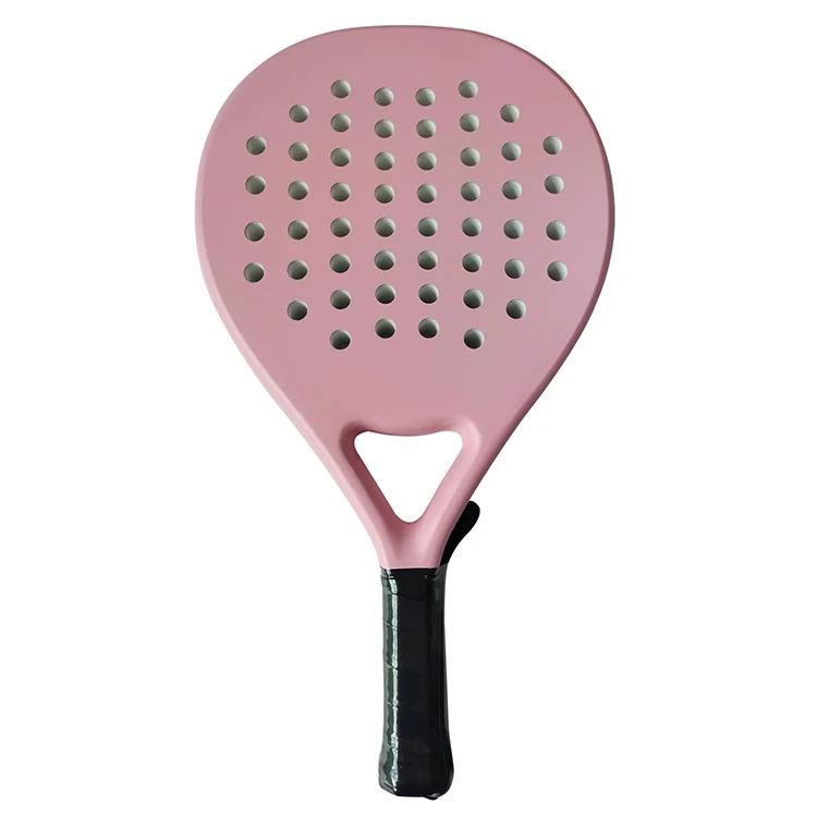 

Full Carbon fiber material padel racket professional training model for sports clubs, lightweight pink frame stable balanced hit