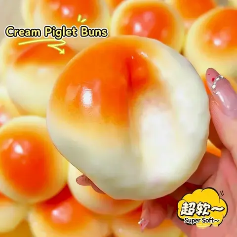 Crispy Honey Mini Bread Handmade Squishy Squeeze Ball Realistic Bakery Bun Crisp Crunch ASMR Sensory Stress Relief For Adults