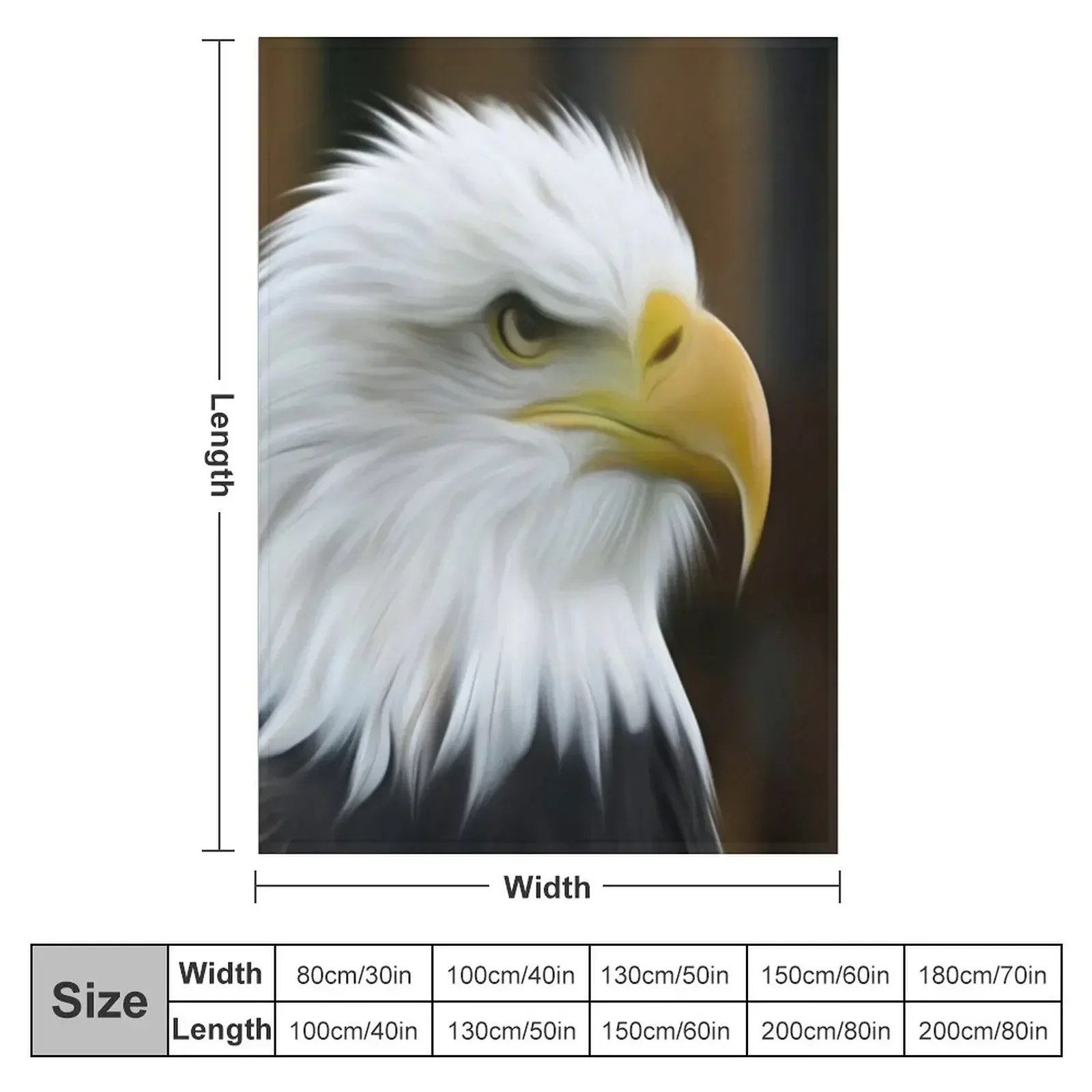 Bald Eagle Painting Throw Blanket couch cozy soft plush fuzzy picnic outdoor blanket