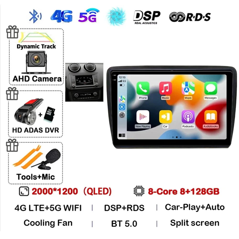 Car Radio For Seat Ibiza 2016 - 2017 2K Android 16 Multimedia Video Player GPS 4G CarPlay Auto Wireless Stereo No 2Din image 3