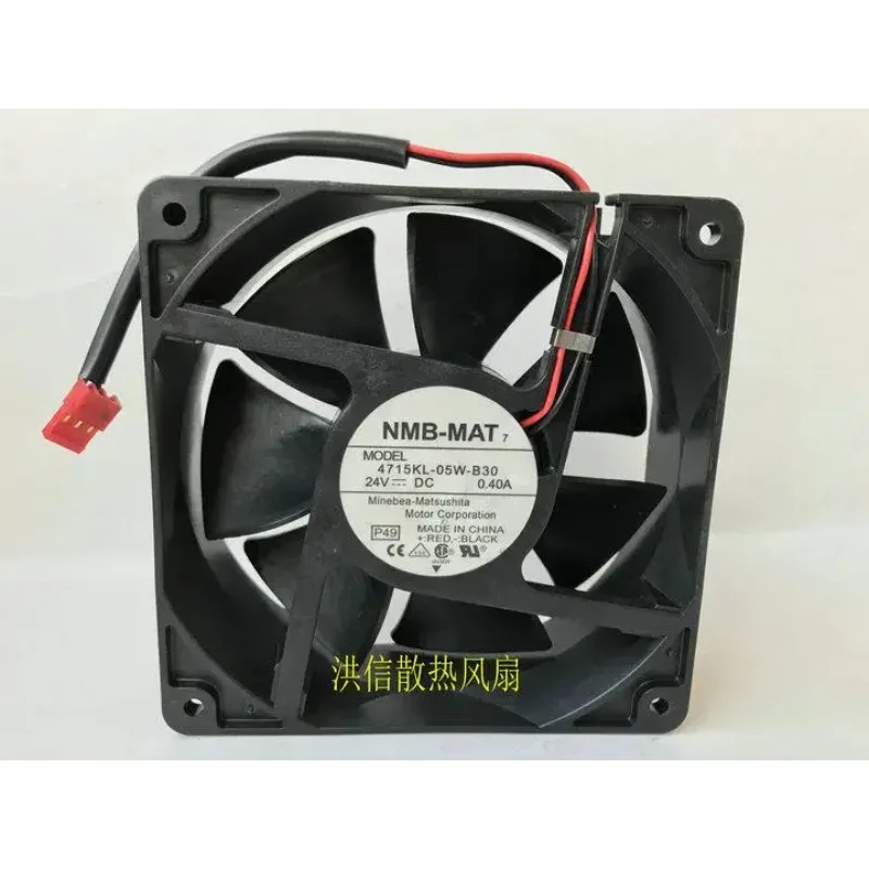 

NMB-MAT 4715KL-05W-B30 P49 DC 24V 0.40A 120x120x38mm 2-wire Server Cooling Fan