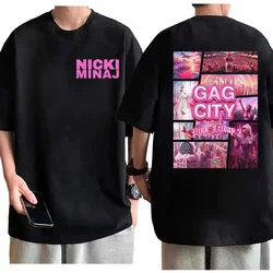 Rapçi Nicki Minaj pembe cuma 2 baskı T Shirt erkek kadın Y2k estetik boy T-shirt moda trendi kısa kollu T-shirt