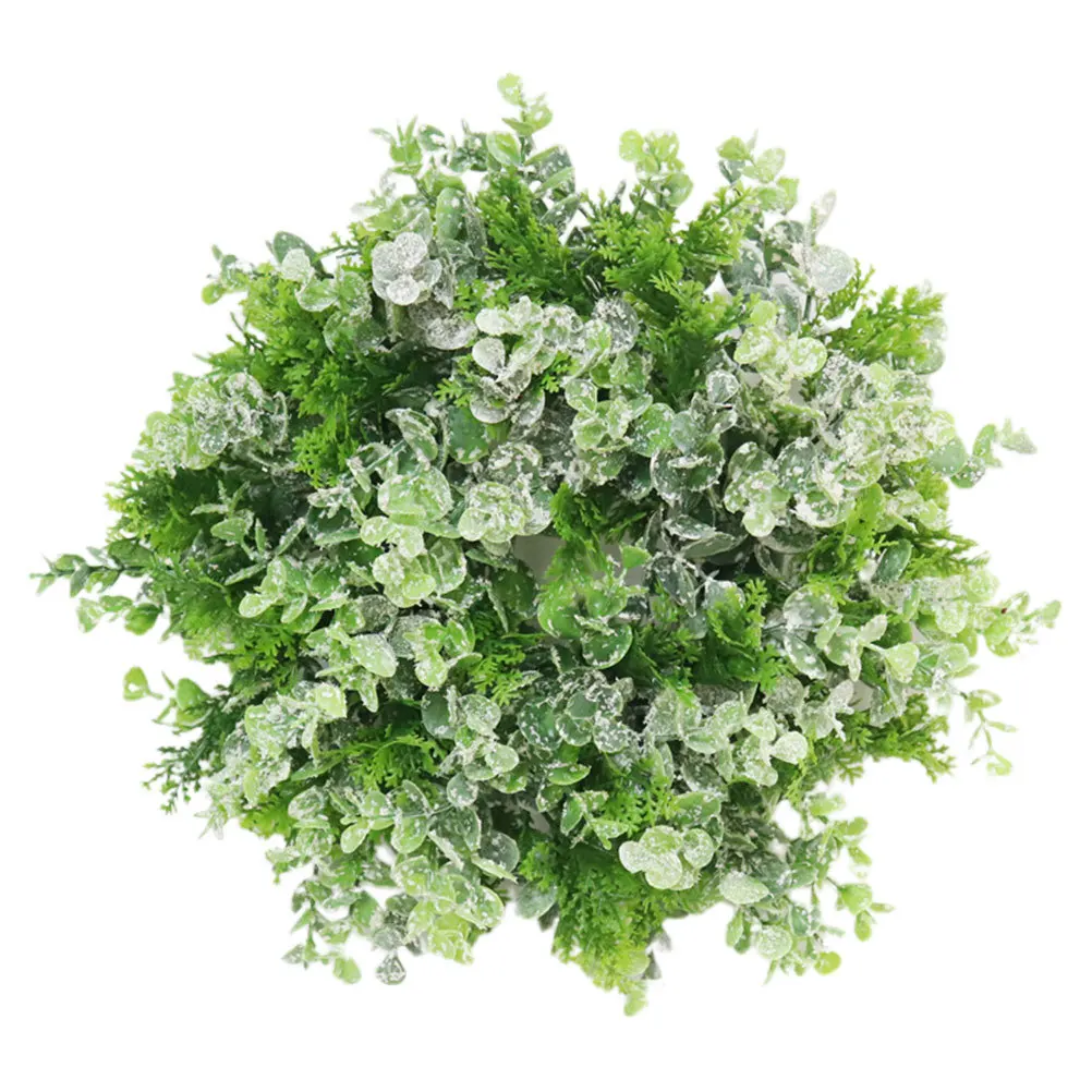 

Eucalyptus Wreath Artificial Wear-Resistant Green Leaves Front Door Farmhouse Wall Hanging Wreath Spring Wedding Outdoor Decor