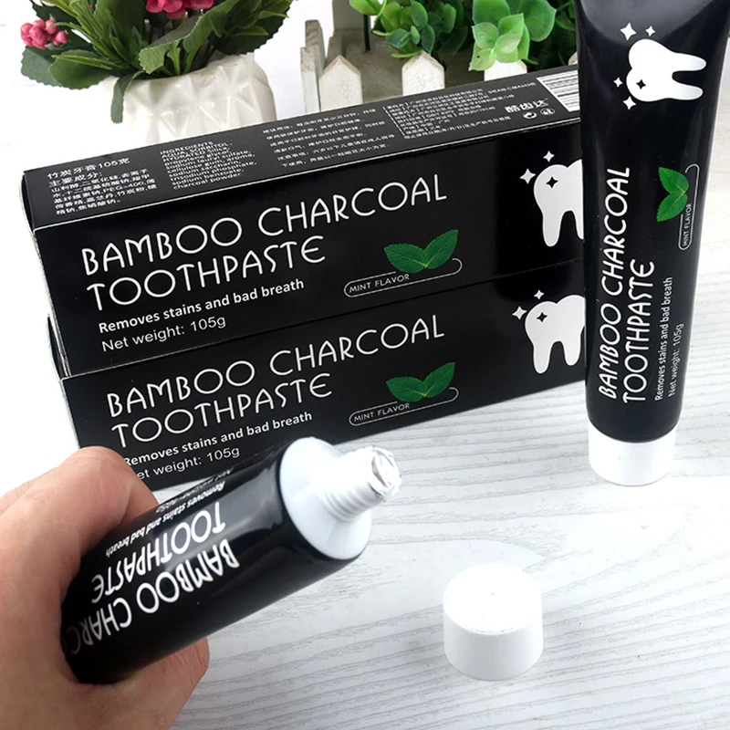 105g Black Toothpaste Bamboo Charcoal Mint Flavor Oral Hygiene Cleaning Remove Tooth Stains Teeth Whitening Teeth Cleaning