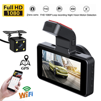 Car DVR WiFi Full HD 1080P Dash Cam Rear View Vehicle Reverse Camera Video Recorder Black Box Auto Dashcam GPS Car Accessories