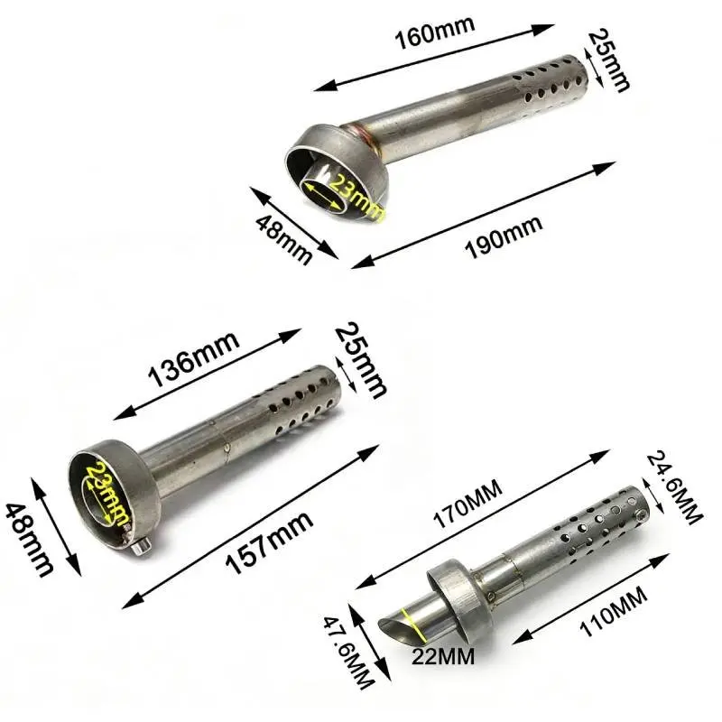 Universal 48mm Motorcycle Exhaust Muffler Pipe Removable DB Killer Silencer Sound Reducer For Honda Yamaha Noise Eliminator image 2