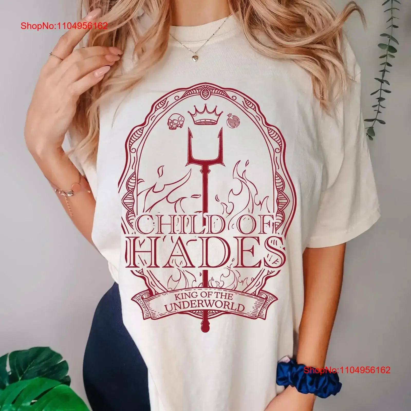 

Child of Hades King the Underworld Greek Gods Demigod Camp Half Blood Merch God Hell SweaT T Shirt for Mythology Fan Bookish