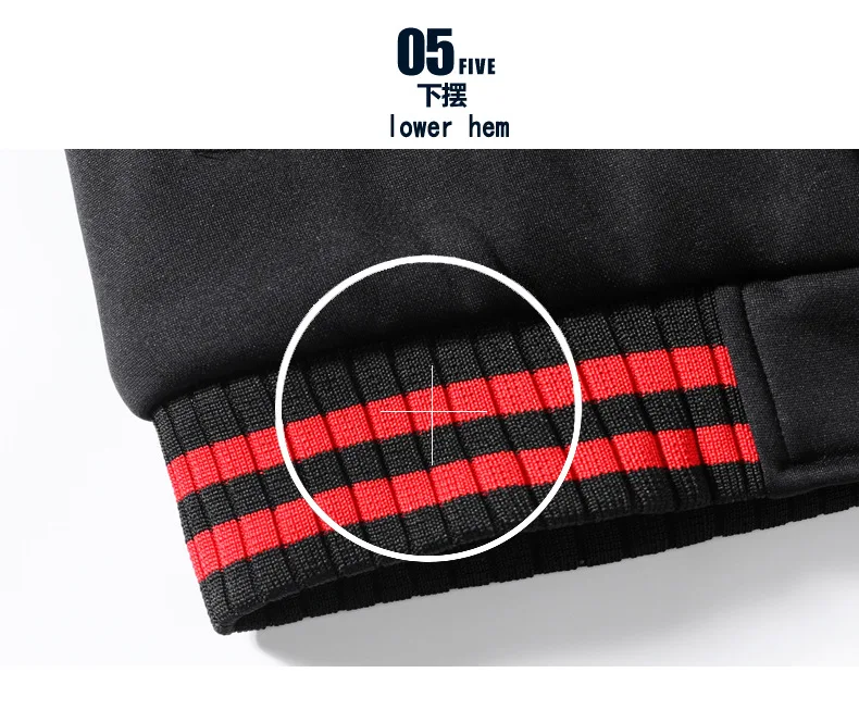 Herren Thermo-Fleece-Trainingsanzug Set Locker Sitzender Dicker Warmer Langarm-Pullover Jogginghose mit Elastischem Bund Winter Fitness-Set – Detail 16