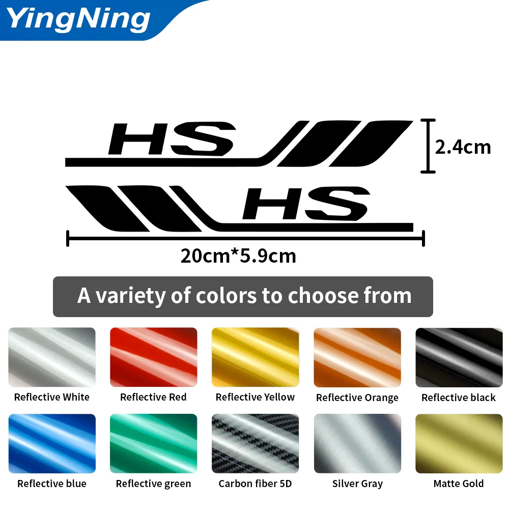 2pcs Car Badge Styling Cars Fender Side Bumper Leaf Plate Door Side Decorative Reflective Stickers For MG HS Auto Accessories