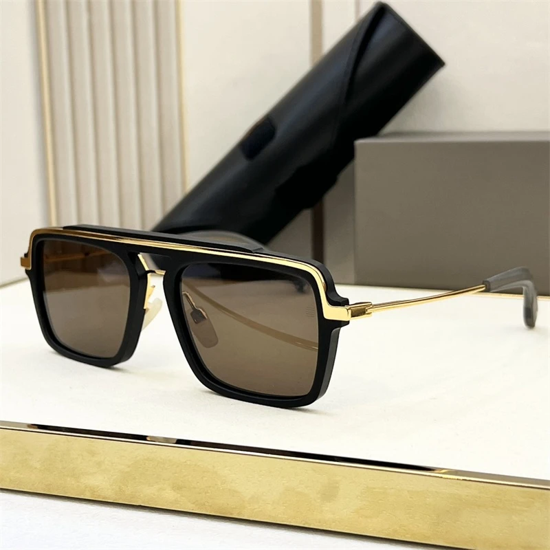 Dilta Lancier Dls400 Rechthoek Trendy Zonnebril Tinten Voor Vrouwen & Mannen Mode Uv Beschermd Titanium Zonnebril Voor De Mens