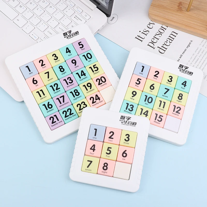 ตัวต่อแม่เหล็กแบบเลื่อน 3*3/4*4/5*5 ปริศนาซูโดกุแบบเลื่อน 9 ช่อง ของเล่นเสริมพัฒนาการสำหรับเด็กประถม