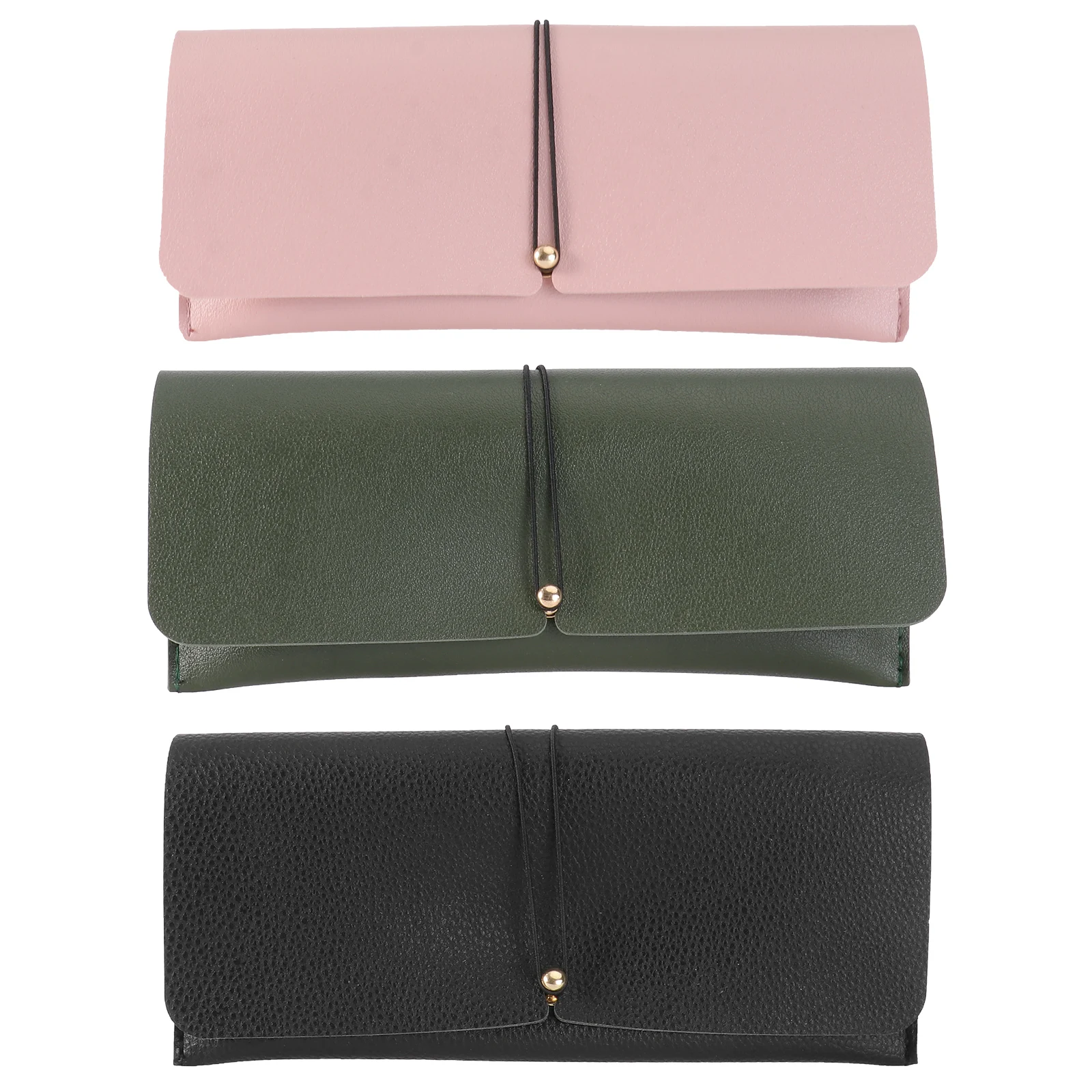 

3 шт., мягкие ПВХ для хранения очков, дорожные декоративные коробки для очков небольшого размера, прочное качество, экологические