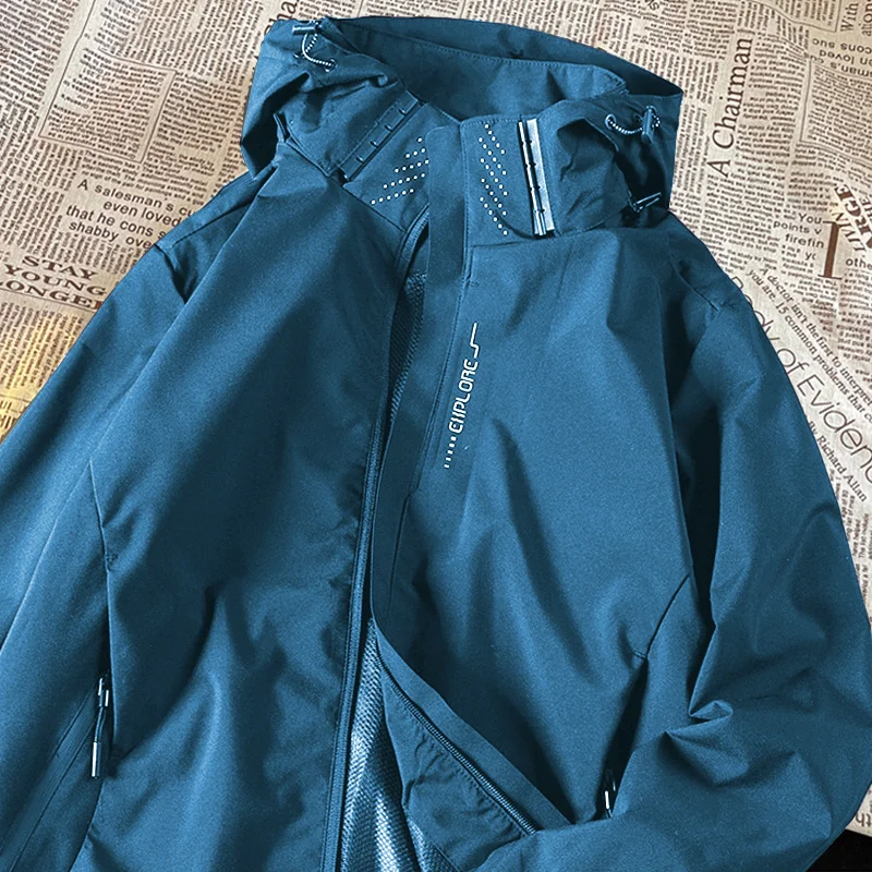 Chaqueta Impermeable y Cortavientos para Hombre, Chaqueta Deportiva Nea de Primavera y Otoño, Corte Están, Manga Larga, ...