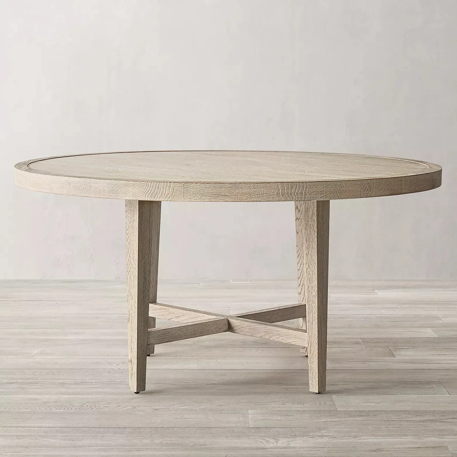 طاولة طعام منزلية حديثة وبسيطة من الخشب الصلب بالكامل، طاولة مستديرة صغيرة ريفية أمريكية