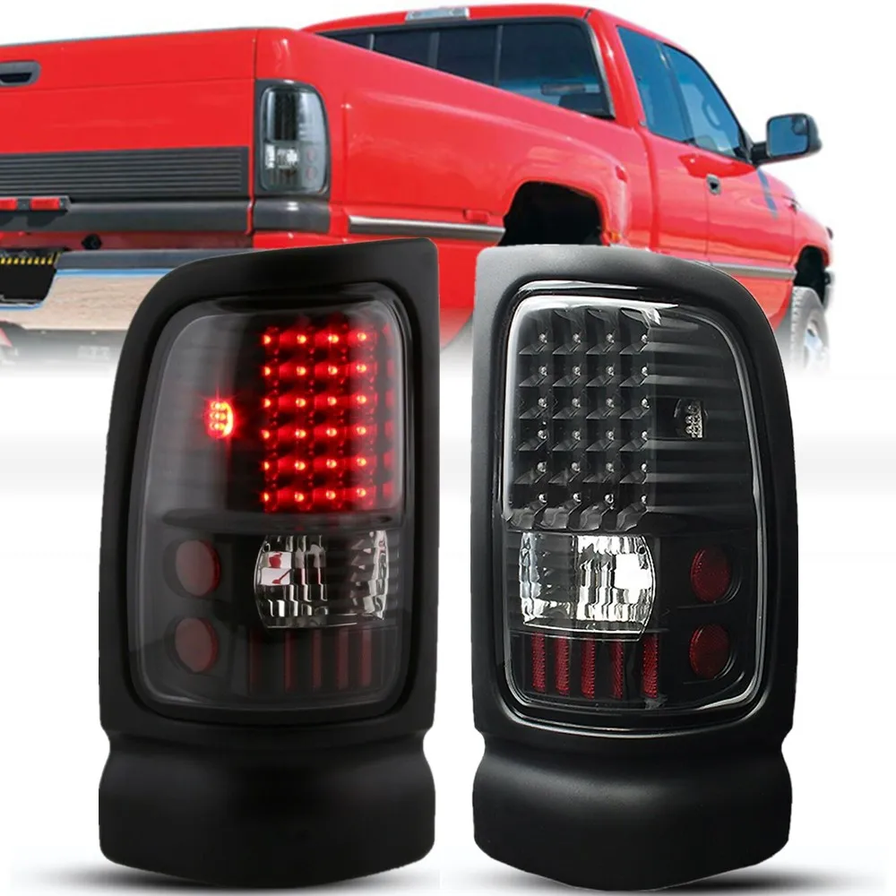 12V Car Led Tail Lights Assembly For Dodge Ram 1500 2500 3500 1994-2002 Smoked Led Rear Brake Lights Accessories