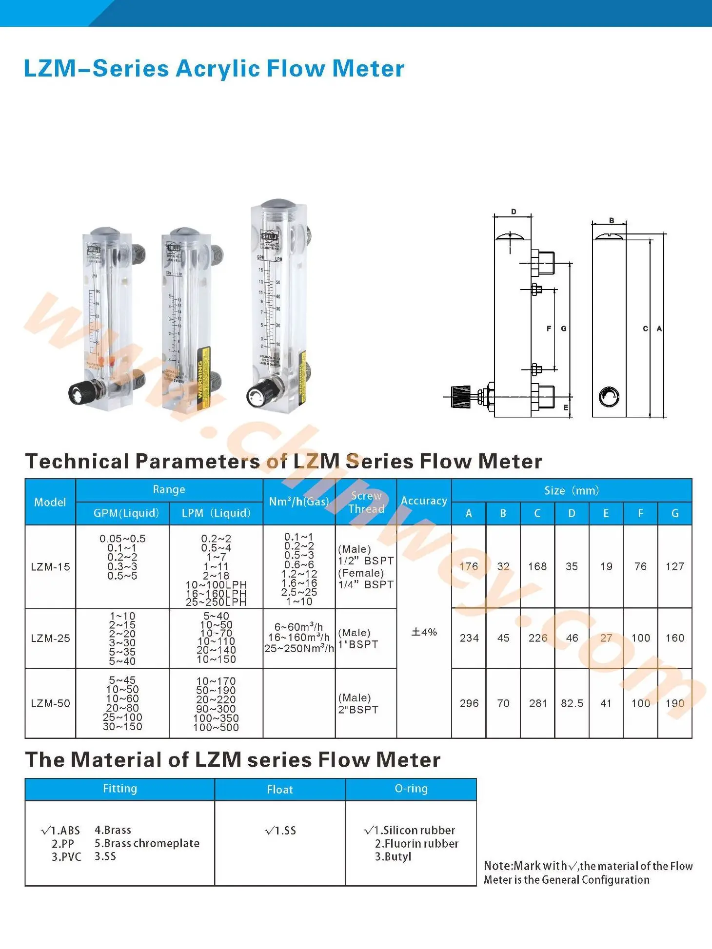 Imagem -03 - Flowmeter sem Control Valve Flow Meter para H2o Water Liquid Lzm15